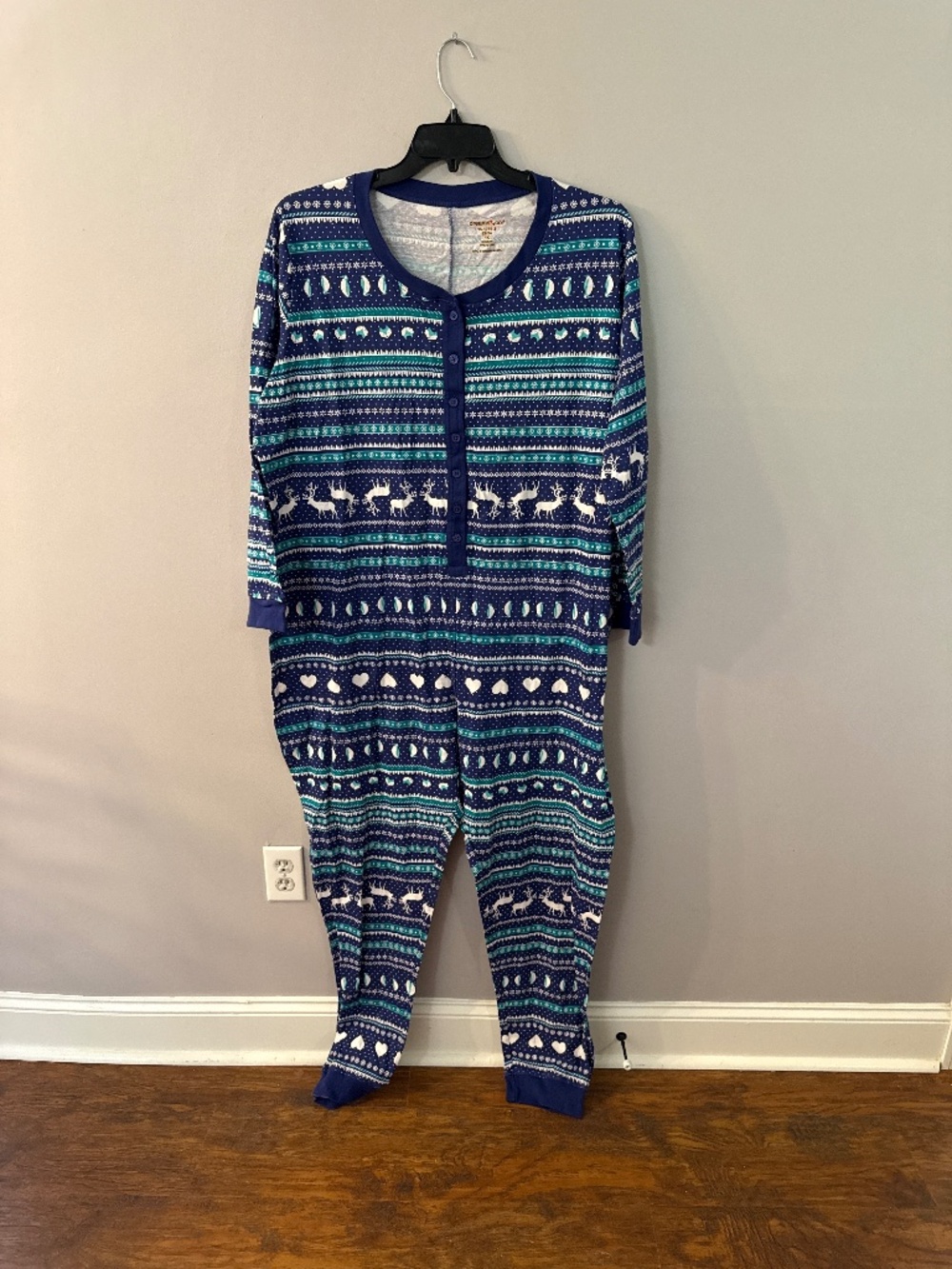 Dreams Company Cotton Christmas Onsie Pajamas - size 1x